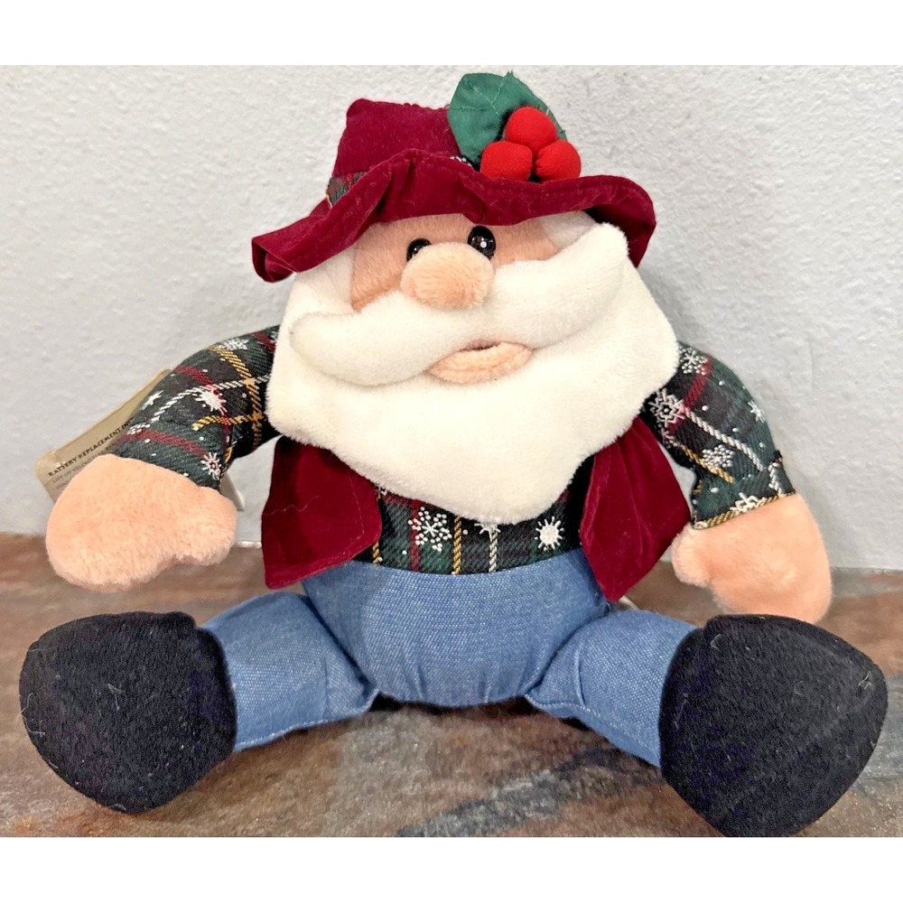 T.L. Toys Musical Animated Country Santa Claus Plush Sings Santa Claus Is Coming